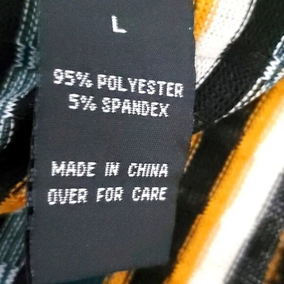 IN San Francisco Retro Dark Green Striped Soft Ribbed Knit Long Sleeve Sweater - Picture 8 of 8